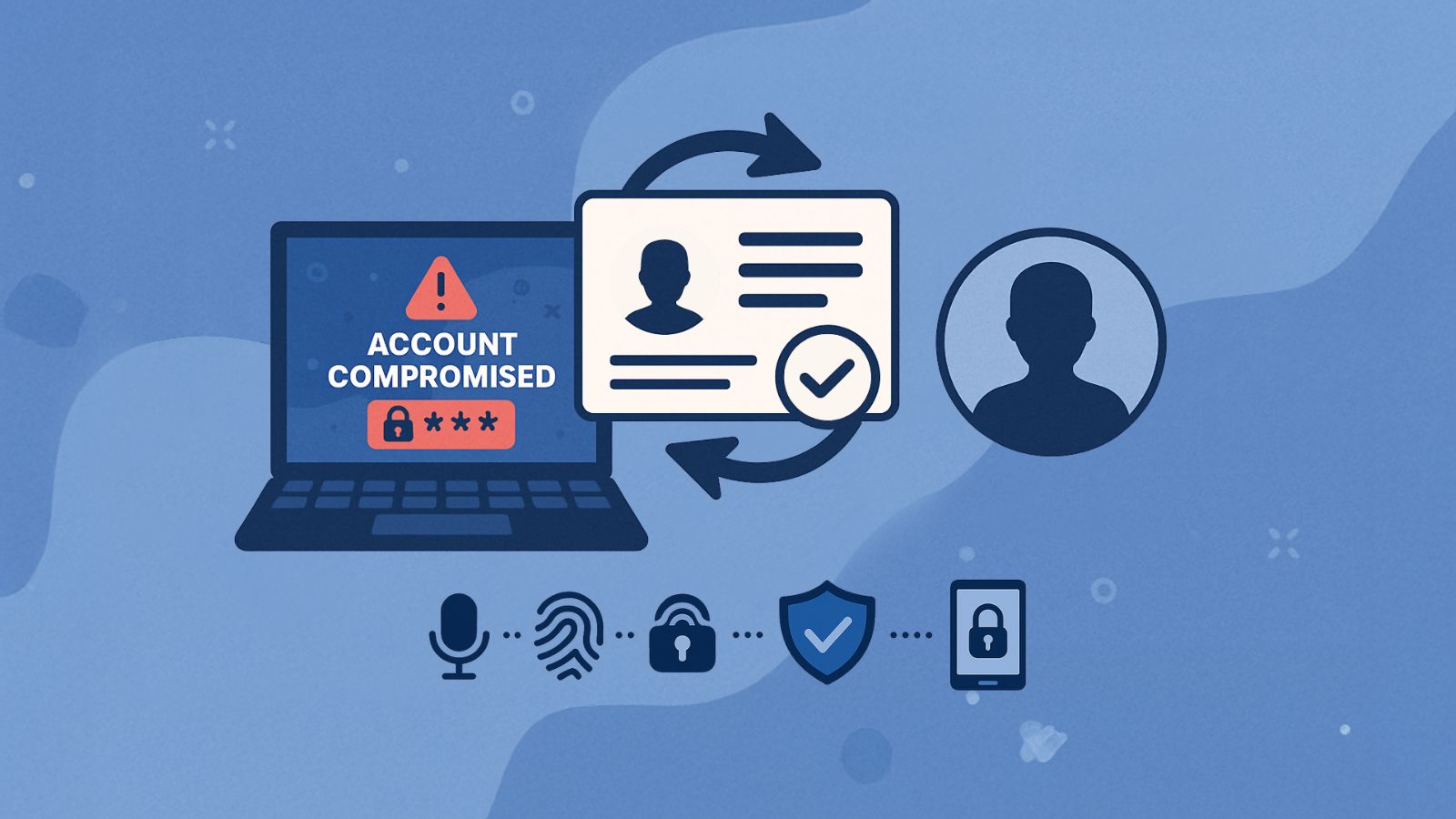 Biometrics can help recover an account