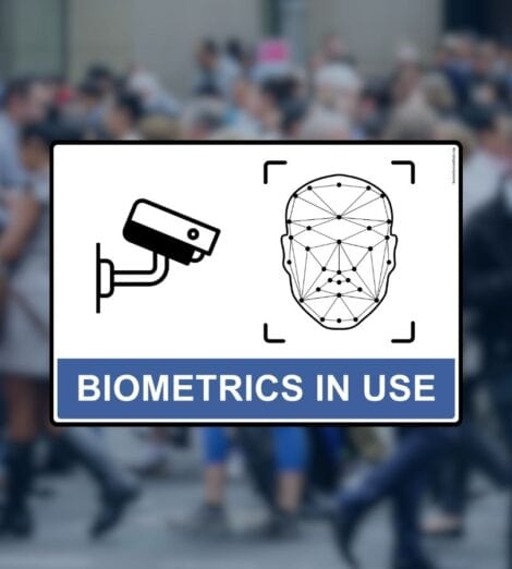 Biometrics in Use facial recognition signage