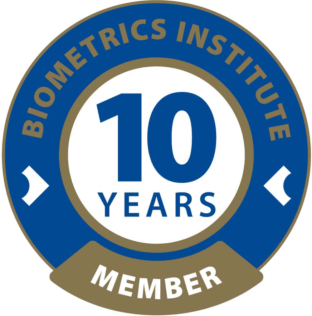 Biometrics Institute 10 YEARS member