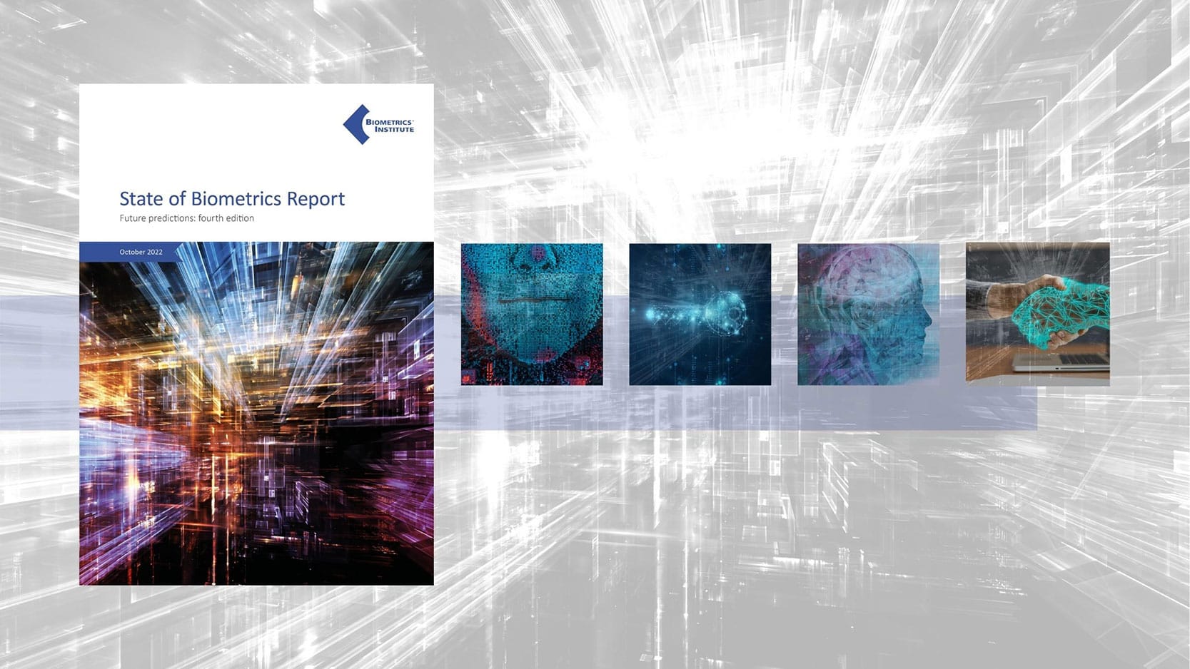 State of Biometrics Report front cover and four main themes